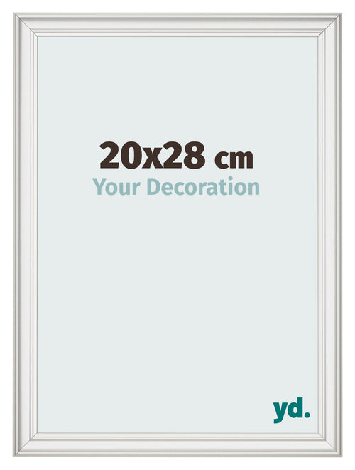 Photo Frame 20x28cm White Swept MDF Lazio Front Size | Yourdecoration.co.uk