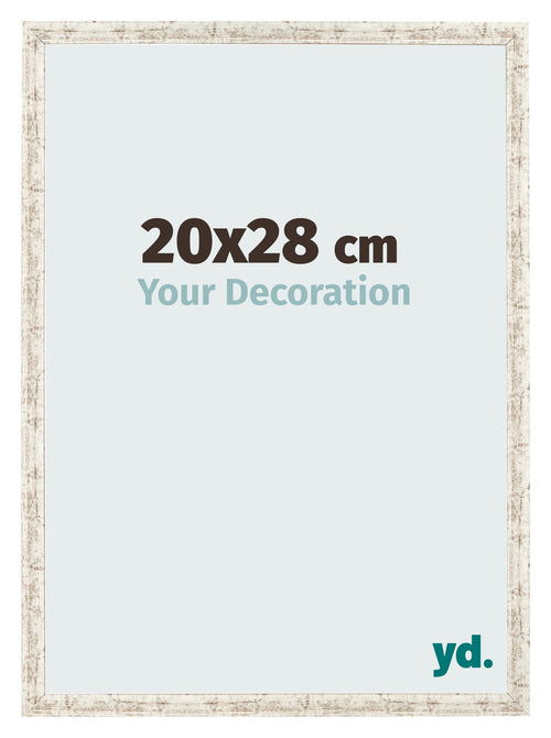 Photo Frame 20x28cm White Vintage MDF Bologna Front Size | Yourdecoration.co.uk