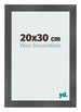 Photo Frame 20x30cm Black Silver Polished MDF Pisa Front Size | Yourdecoration.co.uk