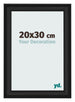 Photo Frame 20x30cm Black Woodgrain MDF Lazio Front Size | Yourdecoration.co.uk