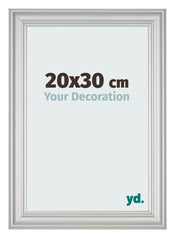 Photo Frame 20x30cm Silver Matte MDF Lazio Front Size | Yourdecoration.co.uk
