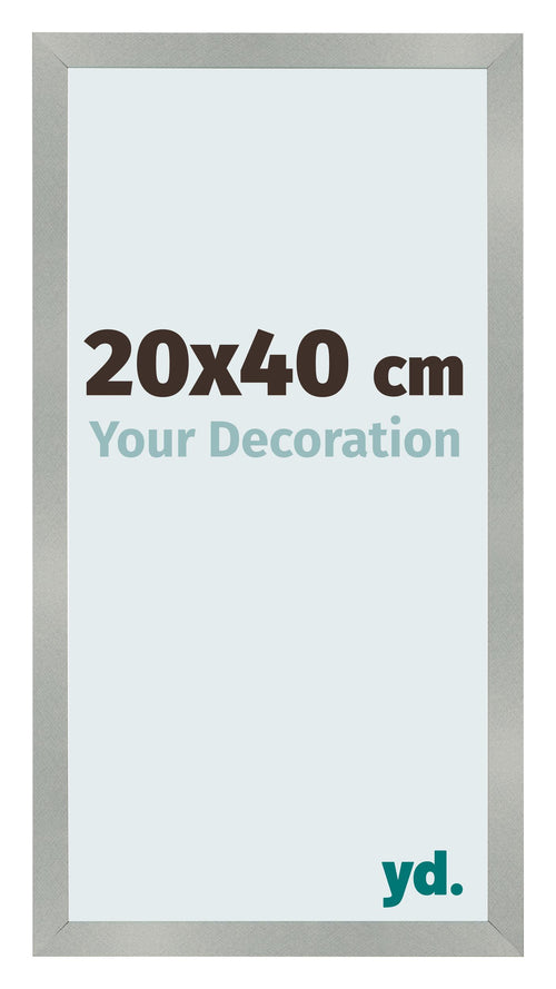 Photo Frame 20x40cm Aluminum Brushed MDF Bologna Front Size | Yourdecoration.co.uk