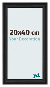 Photo Frame 20x40cm Black Woodgrain MDF Lazio Front Size | Yourdecoration.co.uk