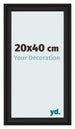 Photo Frame 20x40cm Black Woodgrain MDF Lazio Front Size | Yourdecoration.co.uk