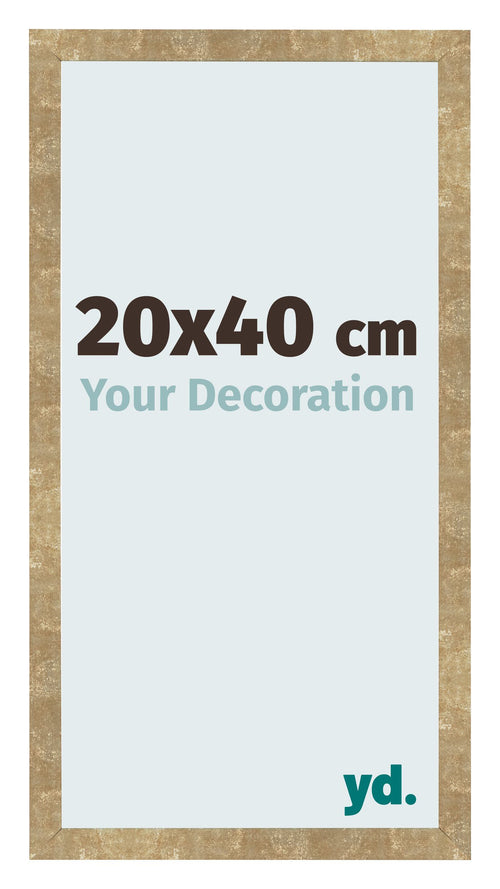 Photo Frame 20x40cm Gold Antique MDF Bologna Front Size | Yourdecoration.co.uk