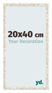 Photo Frame 20x40cm White Vintage MDF Bologna Front Size | Yourdecoration.co.uk