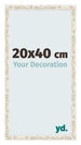 Photo Frame 20x40cm White Vintage MDF Bologna Front Size | Yourdecoration.co.uk