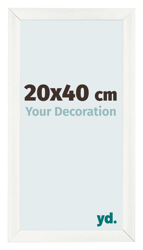 Photo Frame 20x40cm White Vintage MDF Pisa Front Size | Yourdecoration.co.uk