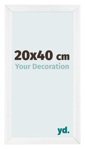 Photo Frame 20x40cm White Vintage MDF Pisa Front Size | Yourdecoration.co.uk