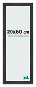 Photo Frame 20x60 cm Black Matte MDF Bologna Front Size | Yourdecoration.co.uk