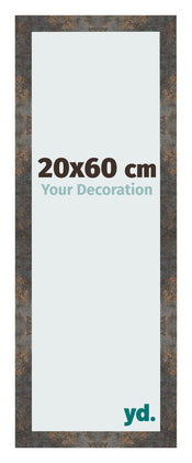 Photo Frame 20x60 cm Oxidized Metal MDF Bologna Front Size | Yourdecoration.co.uk
