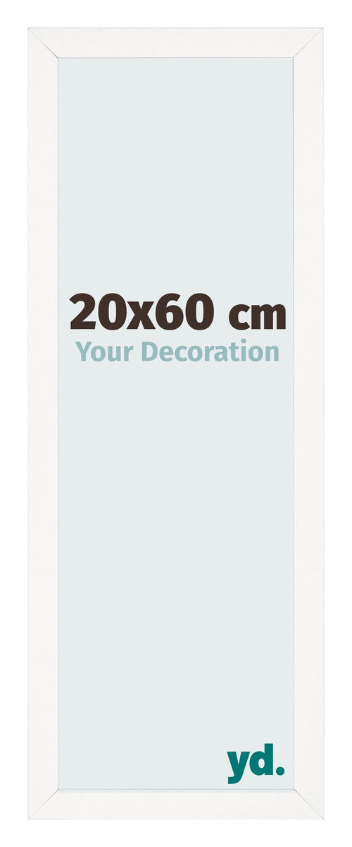 Photo Frame 20x60 cm White High Gloss MDF Bologna Front Size | Yourdecoration.co.uk