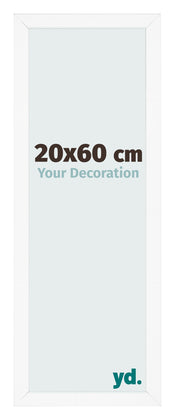 Photo Frame 20x60 cm White Matte MDF Bologna Front Size | Yourdecoration.co.uk