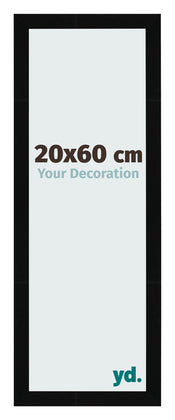 Photo Frame 20x60cm Black High Gloss MDF Bologna Front Size | Yourdecoration.co.uk