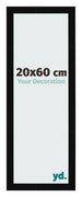 Photo Frame 20x60cm Black High Gloss MDF Bologna Front Size | Yourdecoration.co.uk