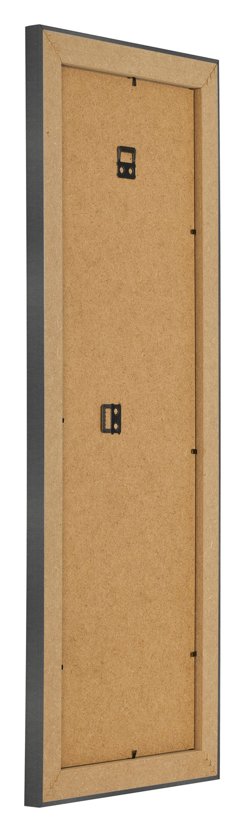 Photo Frame 20x60cm Black Silver Polished MDF Pisa Back Oblique | Yourdecoration.co.uk