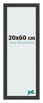 Photo Frame 20x60cm Black Woodgrain MDF Bologna Front Size | Yourdecoration.co.uk