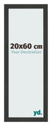 Photo Frame 20x60cm Black Woodgrain MDF Bologna Front Size | Yourdecoration.co.uk