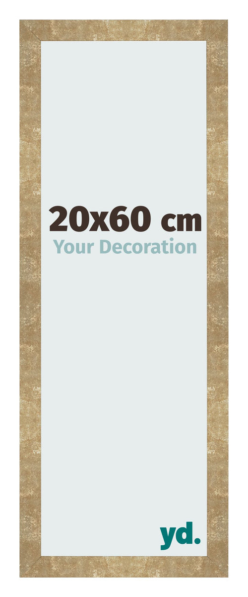 Photo Frame 20x60cm Gold Antique MDF Bologna Front Size | Yourdecoration.co.uk