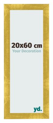 Photo Frame 20x60cm Gold Vintage MDF Pisa Front Size | Yourdecoration.co.uk
