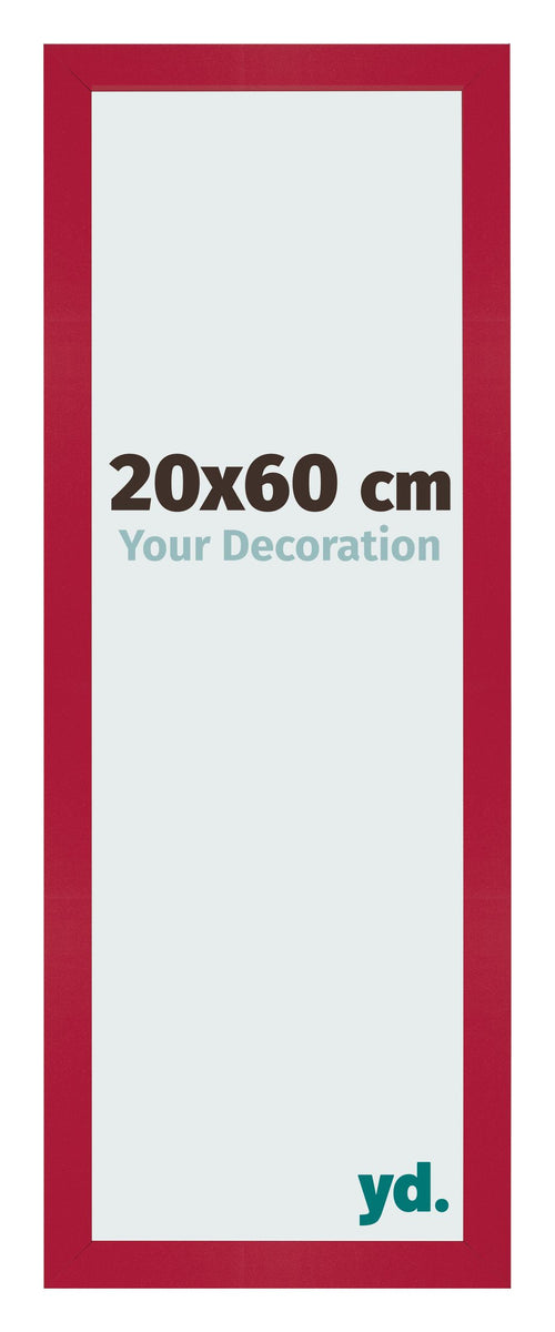 Photo Frame 20x60cm Red MDF Bologna Front Size | Yourdecoration.co.uk