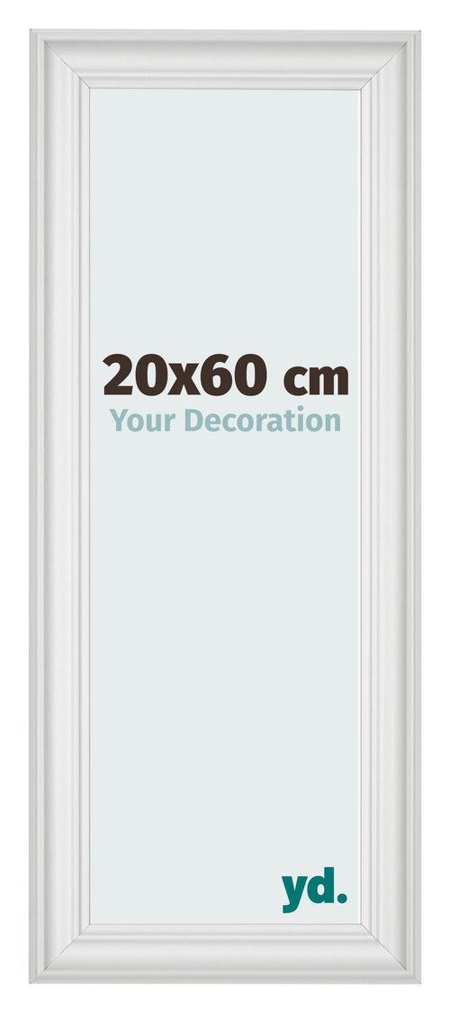 Photo Frame 20x60cm White Swept MDF Lazio Front Size | Yourdecoration.co.uk