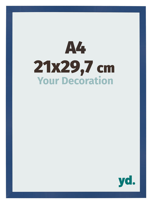 Photo Frame 21x29 7 cm A4 Dark Blue MDF Bologna Front Size | Yourdecoration.co.uk