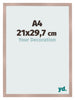 Photo Frame 21x29 7 cm A4 Dusty Pink MDF Bologna Front Size | Yourdecoration.co.uk