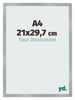 Photo Frame 21x29 7cm A4 Aluminum Brushed MDF Bologna Front Size | Yourdecoration.co.uk