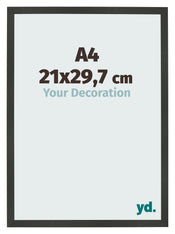 Photo Frame 21x29 7cm A4 Anthracite MDF Bologna Front Size | Yourdecoration.co.uk