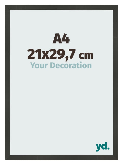 Photo Frame 21x29 7cm A4 Anthracite MDF Bologna Front Size | Yourdecoration.co.uk