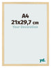 Photo Frame 21x29 7cm A4 Beech Design MDF Bologna Front Size | Yourdecoration.co.uk