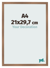 Photo Frame 21x29 7cm A4 Copper Design MDF Bologna Front Size | Yourdecoration.co.uk