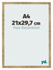 Photo Frame 21x29 7cm A4 Gold Antique MDF Bologna Front Size | Yourdecoration.co.uk