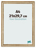 Photo Frame 21x29 7cm A4 Gold Antique MDF Lazio Front Size | Yourdecoration.co.uk