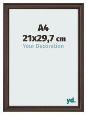 Photo Frame 21x29 7cm A4 Oak Dark MDF Lazio Front Size | Yourdecoration.co.uk