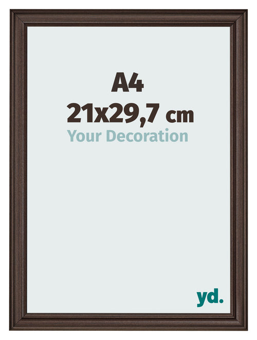 Photo Frame 21x29 7cm A4 Oak Dark MDF Lazio Front Size | Yourdecoration.co.uk