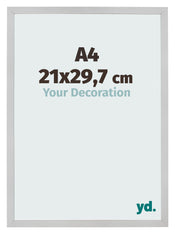 Photo Frame 21x29 7cm A4 Stainless Steel MDF Bologna Front Size | Yourdecoration.co.uk