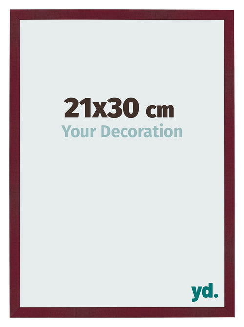 Photo Frame 21x30 cm Wine Red Swept MDF Bologna Front Size | Yourdecoration.co.uk