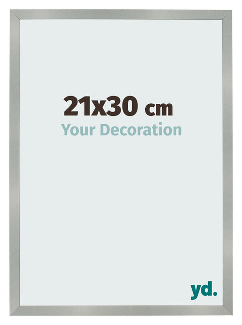 Photo Frame 21x30cm Aluminum Brushed MDF Bologna Front Size | Yourdecoration.co.uk