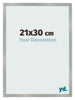 Photo Frame 21x30cm Aluminum Brushed MDF Bologna Front Size | Yourdecoration.co.uk