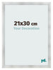 Photo Frame 21x30cm Aluminum Brushed MDF Pisa Front Size | Yourdecoration.co.uk