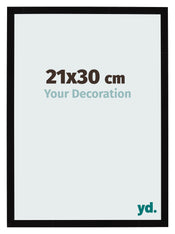 Photo Frame 21x30cm Black High Gloss MDF Bologna Front Size | Yourdecoration.co.uk