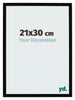 Photo Frame 21x30cm Black High Gloss MDF Bologna Front Size | Yourdecoration.co.uk