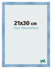 Photo Frame 21x30cm Clear Blue Swept MDF Pisa Front Size | Yourdecoration.co.uk