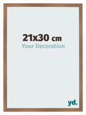 Photo Frame 21x30cm Copper Design MDF Bologna Front Size | Yourdecoration.co.uk