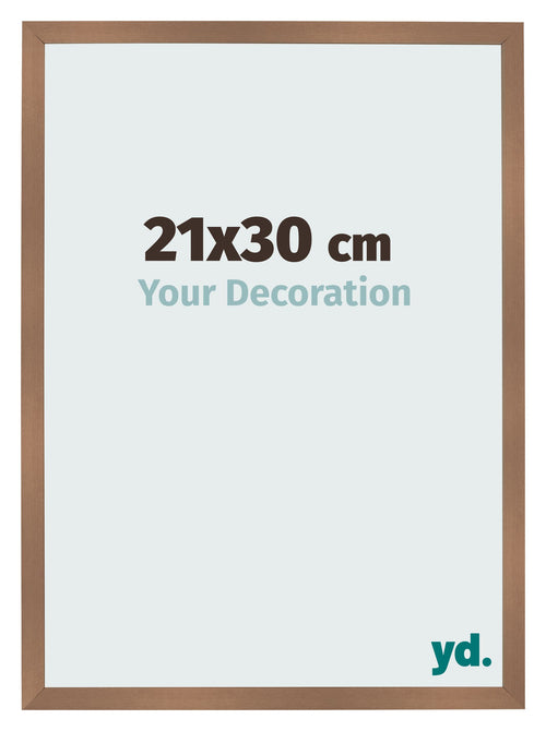 Photo Frame 21x30cm Copper Design MDF Bologna Front Size | Yourdecoration.co.uk