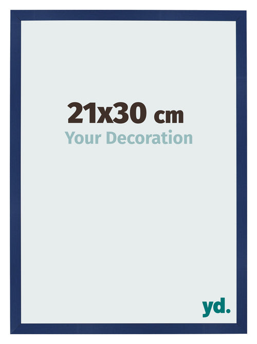 Photo Frame 21x30cm Dark Blue Swept MDF Bologna Front Size | Yourdecoration.co.uk