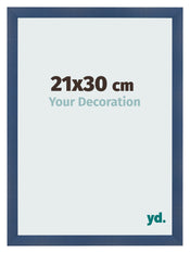 Photo Frame 21x30cm Dark Blue Swept MDF Pisa Front Size | Yourdecoration.co.uk