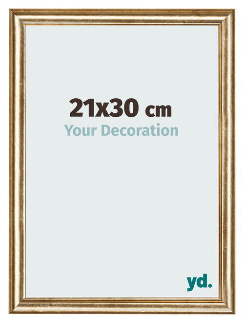 Photo Frame 21x30cm Gold Antique MDF Lazio Front Size | Yourdecoration.co.uk